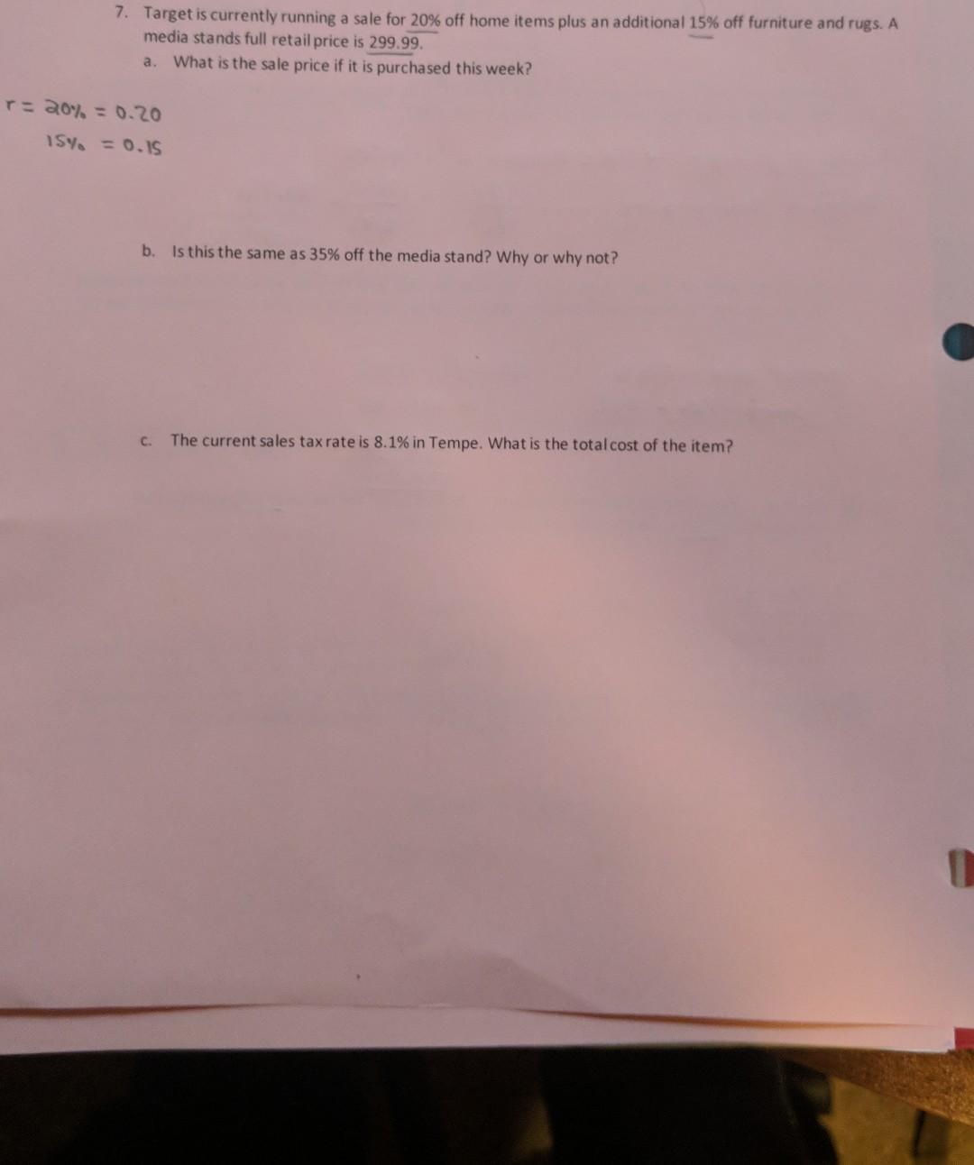 Working on this fiance problem below. Any help would be appreciated. 7.