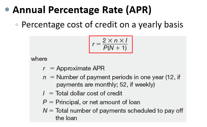 Question 6 [15 points] The APR formula in Chapter 5 does