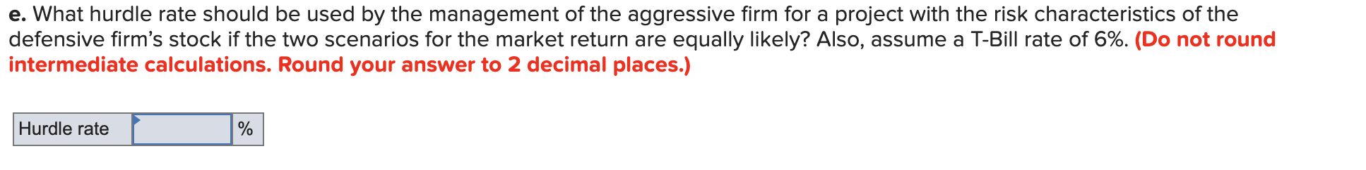 on two stocks in two particular scenarios for the rate of return