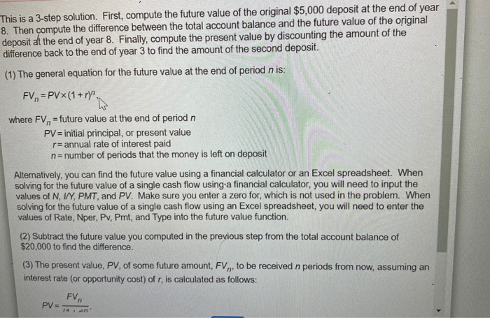 it gave me Calculating deposit needed You put $5,000 in an account