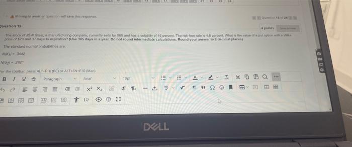 The stock of JSW Steel, a manufacturing company, currently sells for $65