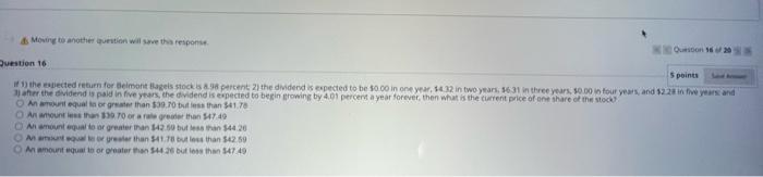  & Moving to another question will save this response. Quesoon 16