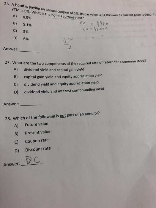 considering. Bond A has a coupon rate of 5% and Bond B