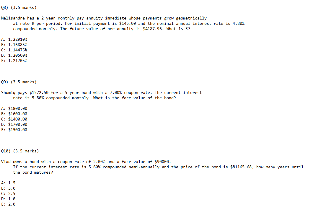 please help 08) (3.5 marks) Melisandre has a 2 year monthly pay