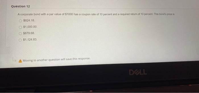 a three-year bond that has a face vlaue of S1000 and pays