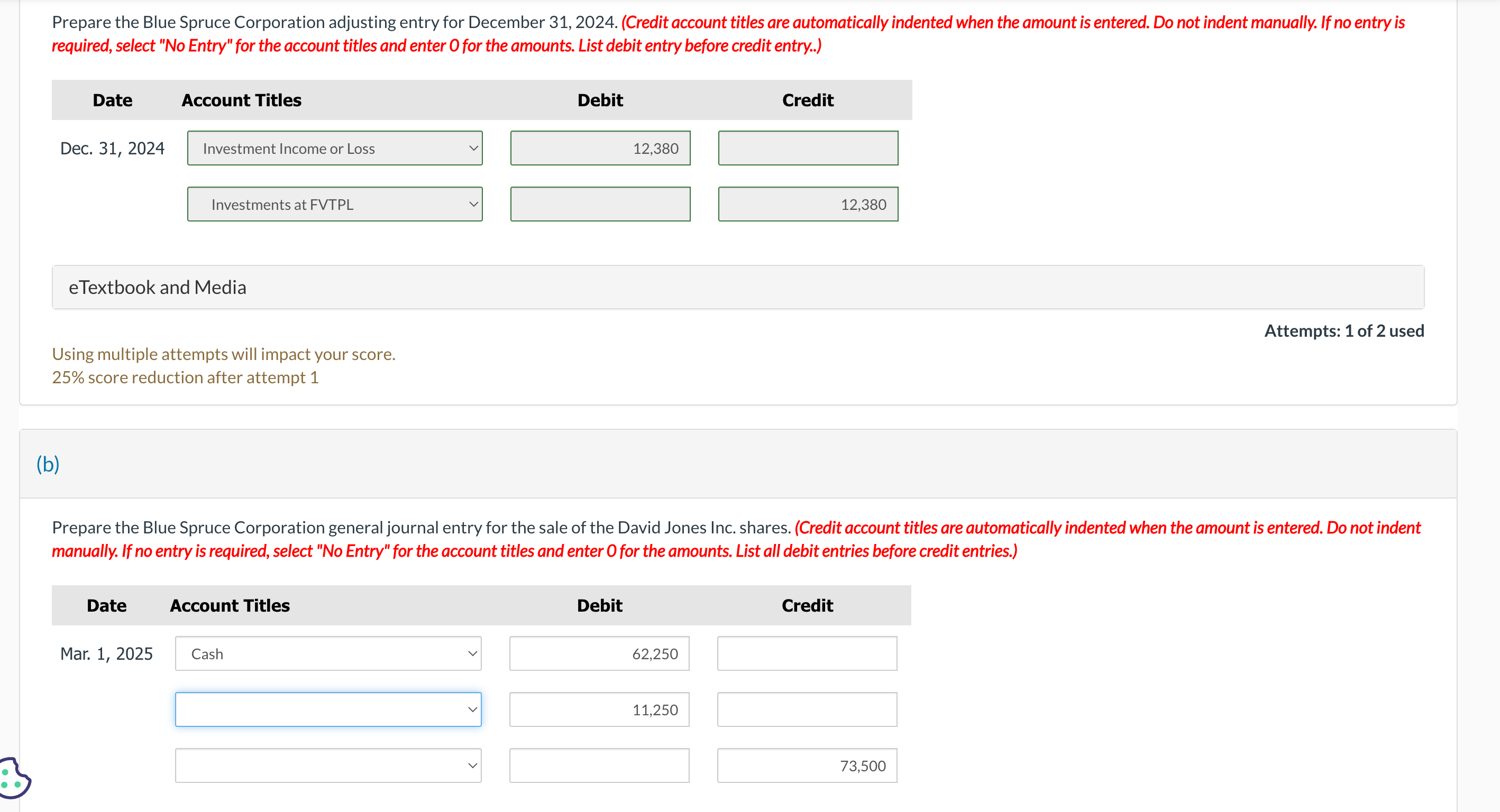 picture it shows the titles that should be put in the entries