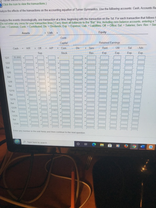 1 Equity 9 Sach E LS ring December wing accounts: Cash, Accounts