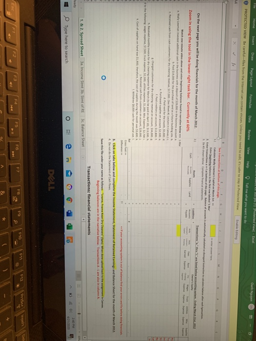 Q R Transactions; financial statements Kean Dry Cleaners is owned and operated