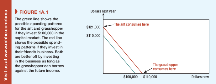1. Maximizing shareholder value Look back to the numerical example graphed in