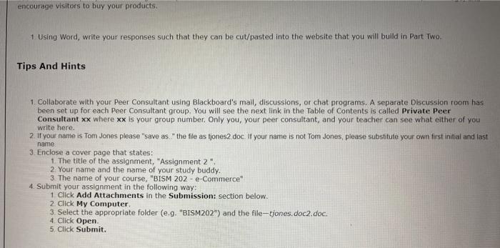 person will submit the assignment through Blackboard, including all names on the