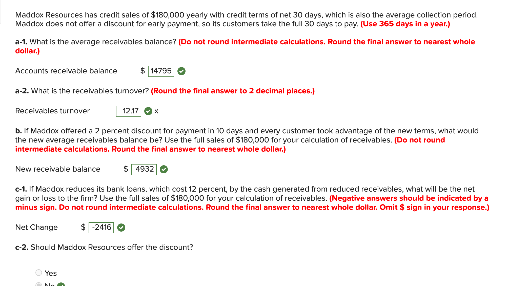 i keep getting the last part wrong please help me Maddox Resources