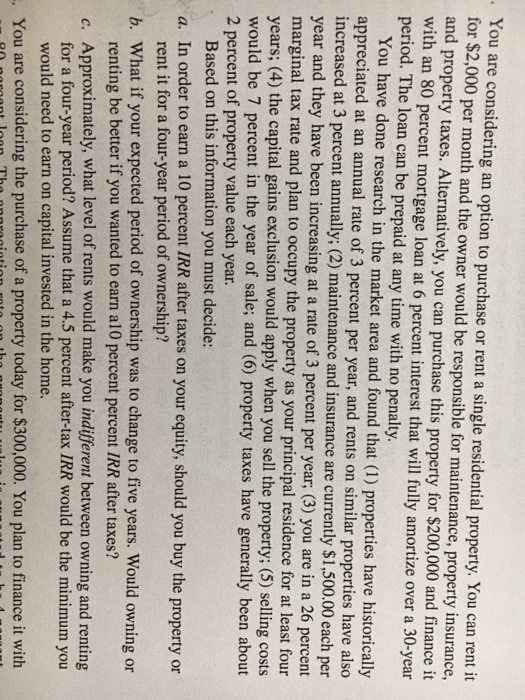  Help with question A please. Thx. You are considering a notion