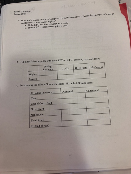  Please answer and explain how you do it. Thanks!! Exam II