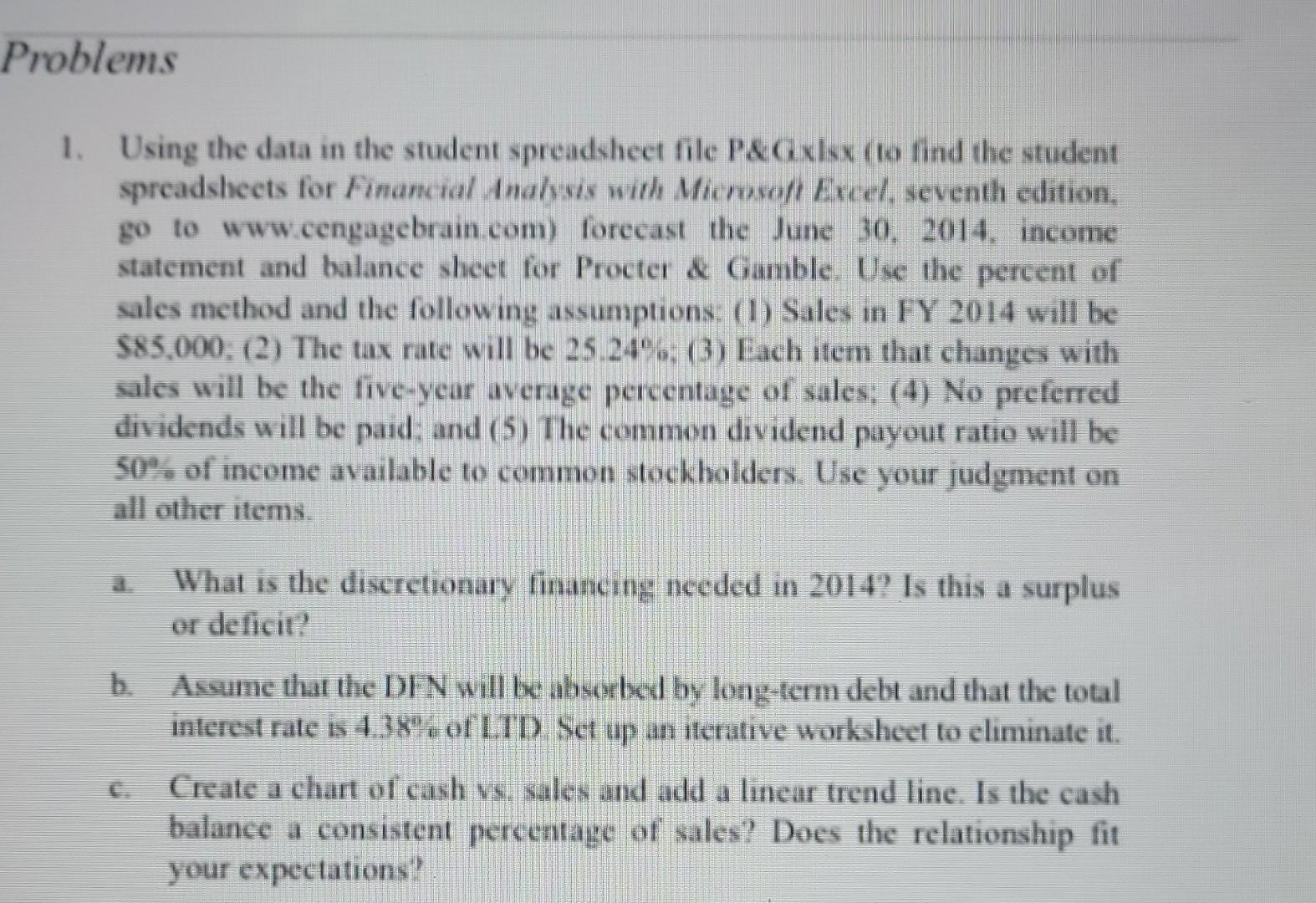 Can anyone help solve this problem 1. Using the data in the