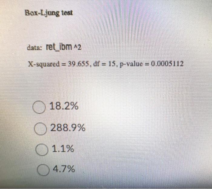 of ibm adjusted closing prices. What is the annualized volatility of IBM?
