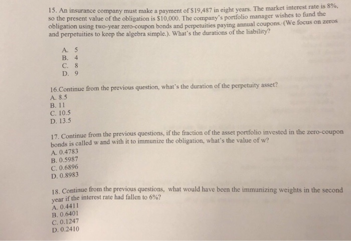  I need help for this question 15. An insuran so the