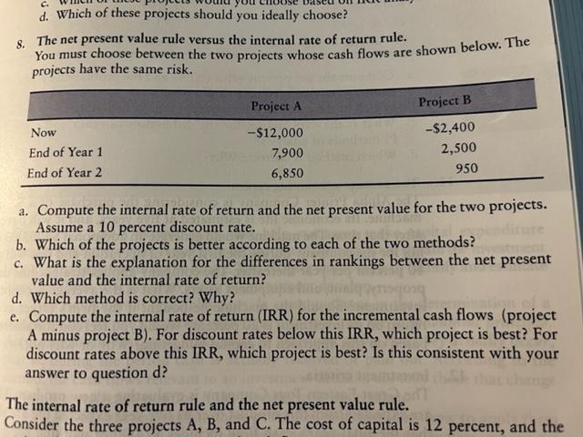  Please do not copy and paste an existing answer. d. Which