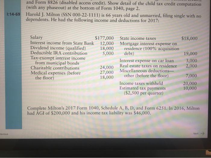  Please answer Why would Milton need to file a Schedule D
