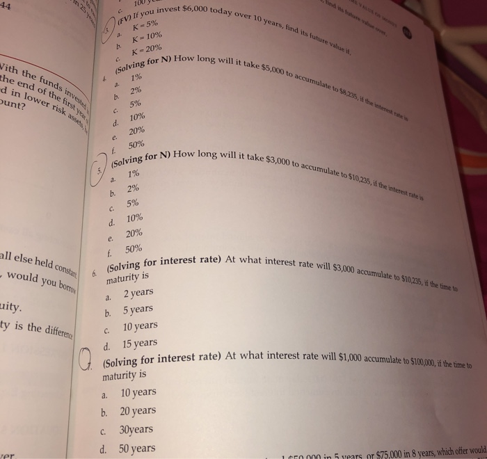 #3, 5, 7 multiple choice (Yes excel can be used. give all