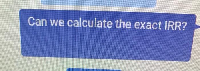 costs $3,500,000 up front. Required return = 12.0% Year 1 2 Cash
