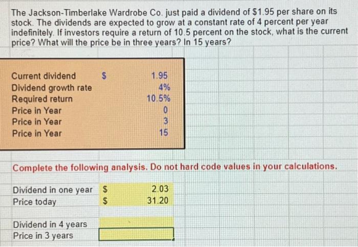 Need the hard coded formula to input. The Jackson-Timberlake Wardrobe Co. just