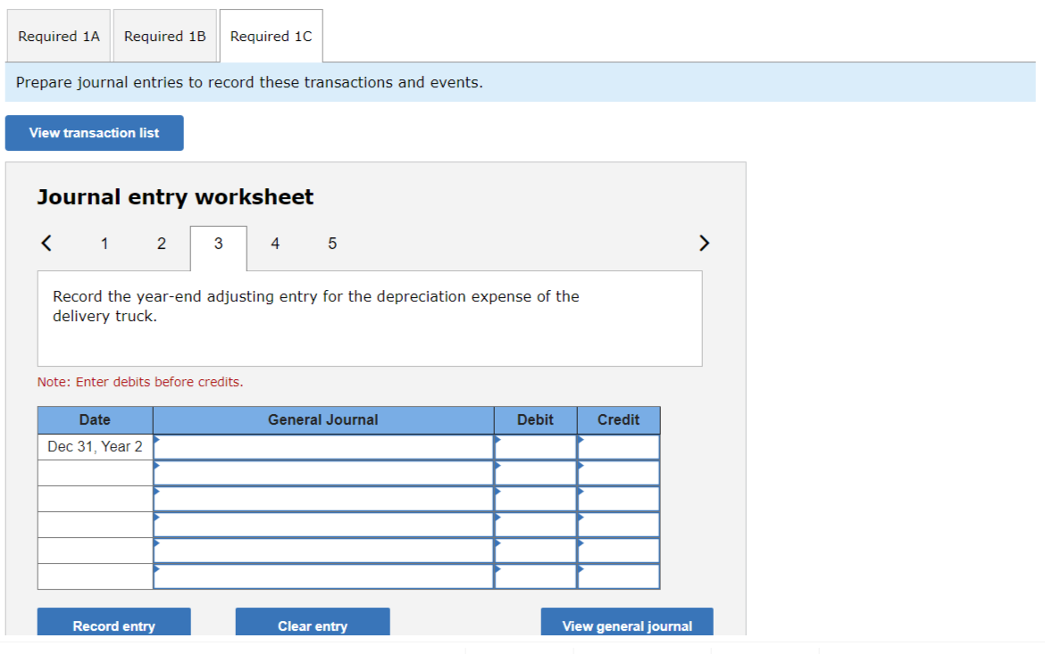 in the Trucks account. Dec. 31 Recorded annual straight-line depreciation on the