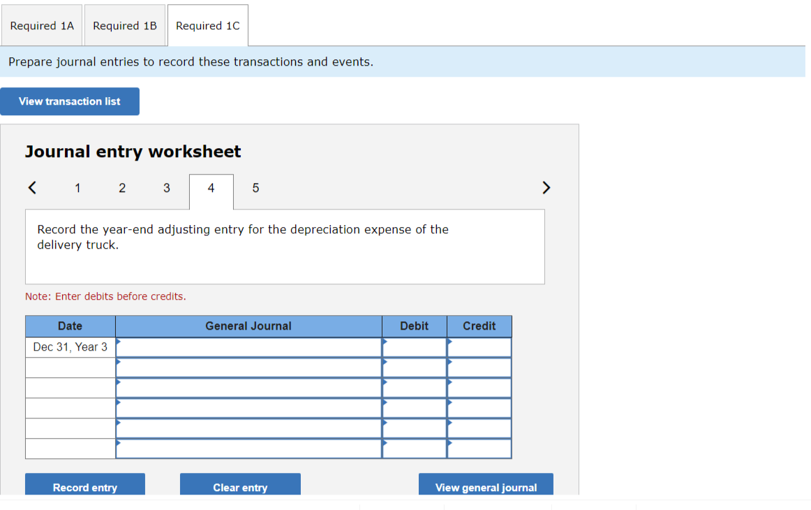 truck. Year 2 Dec. 31 The truck's estimated useful life was changed
