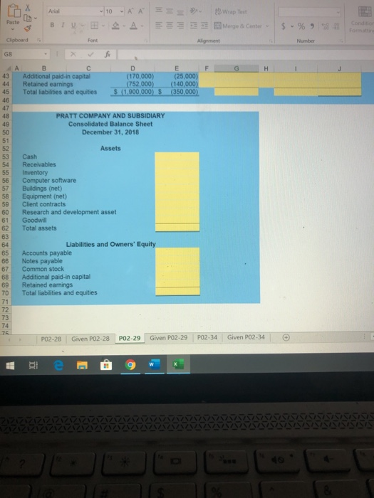 fair and book value differences: Book Values Computer software 20,000 Equipment 40.000