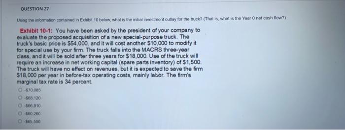 incremental operating cash flow in Year 17 Note a MACRS table is