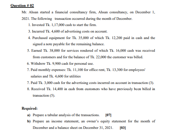 Course Name:Accounting Fundamentals Course Code:ACT 201 Please Write one notebook Step by