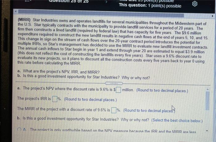 flow) The Merriweather Printing Company is trying to decide on the merits