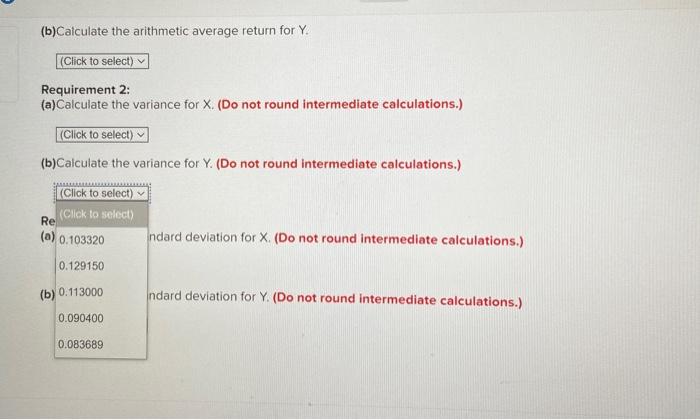 (a)Calculate the variance for X. (Do not round intermediate calculations.) (b)Calculate the