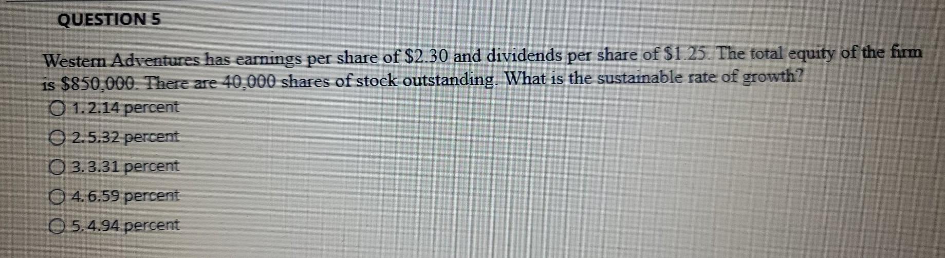 Leslie Apparel has a current book value per share of $5.15 and
