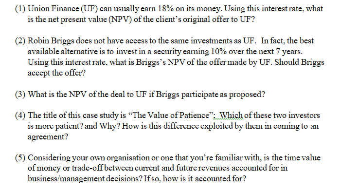 300 - 500 words in total) + Case Study - The Value