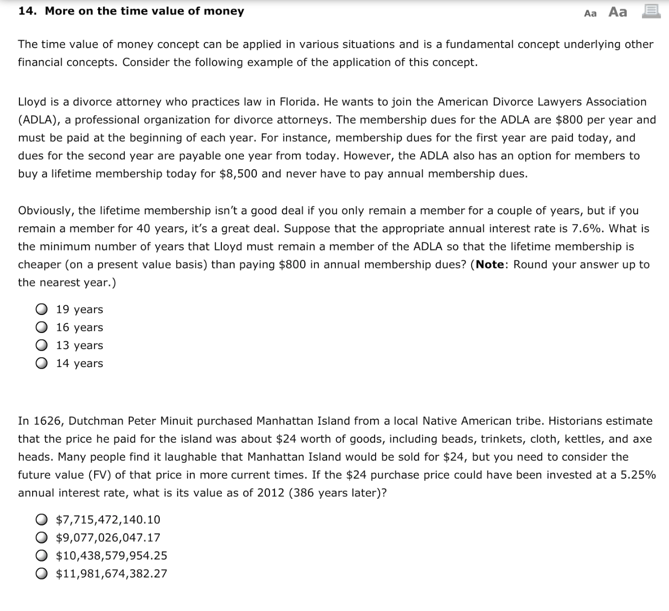 $500 to double if invested at an annual rate of 5%. It