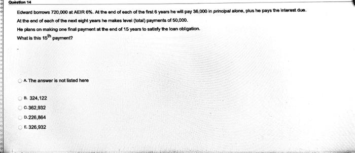  Use formula to solve this problem (No Excel Please) Question 14