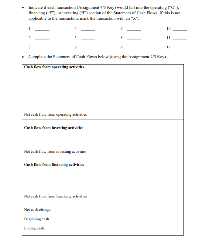 ledger that was completed in Assignment 4 (previously already posted as the
