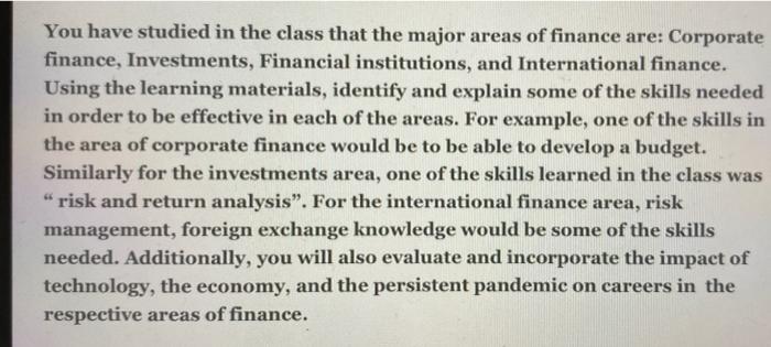 include the sources You have studied in the class that the major