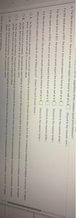 convertible bonds with a $1000 par value These bonds are convertible to