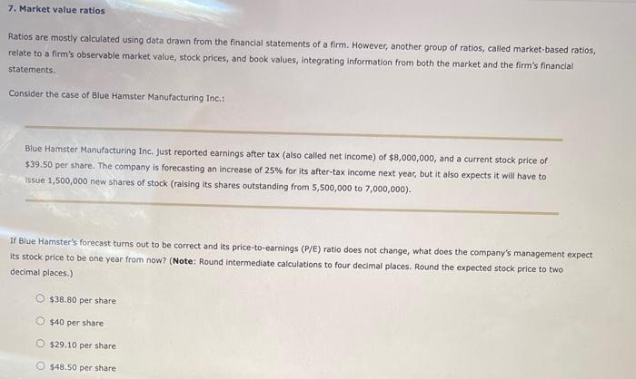  Ratios are mostly calculated using data drawn from the financial statements