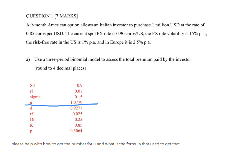 please help with how I can get answer for u and what