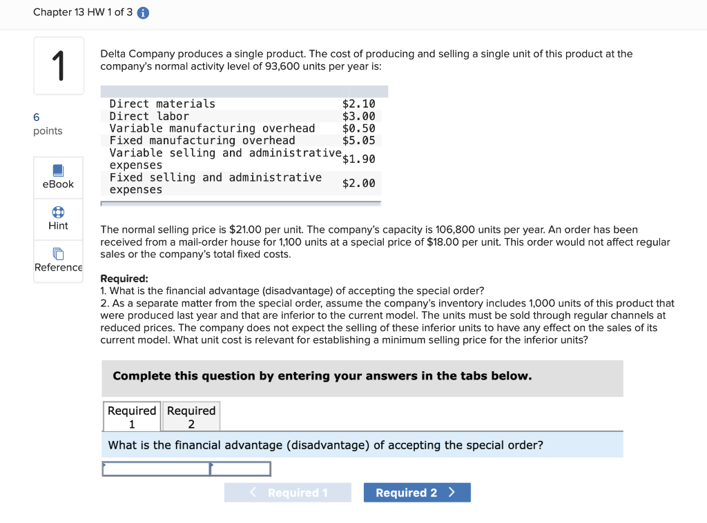 this question has two parts please answer both Chapter 13 HW 1