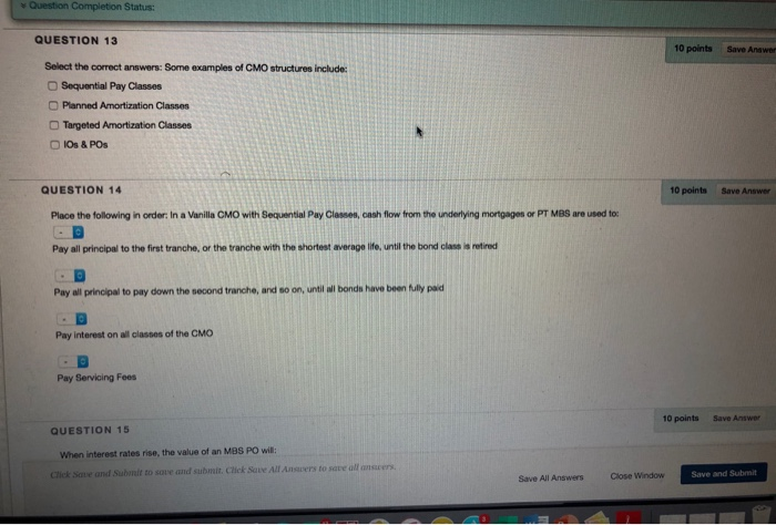 rates rise, the value of an MBS PO will: Decrease Increase Changes