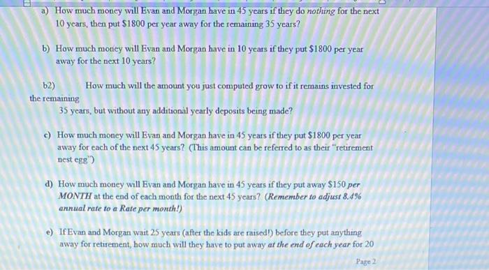 She wants you to choose which one of the following sets of