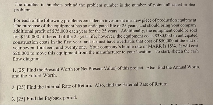  The number in brackets behind the problem number is the number