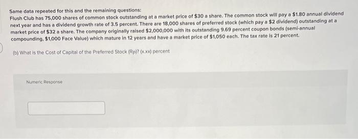 finance- please show work #43 Same data repeated for this and the