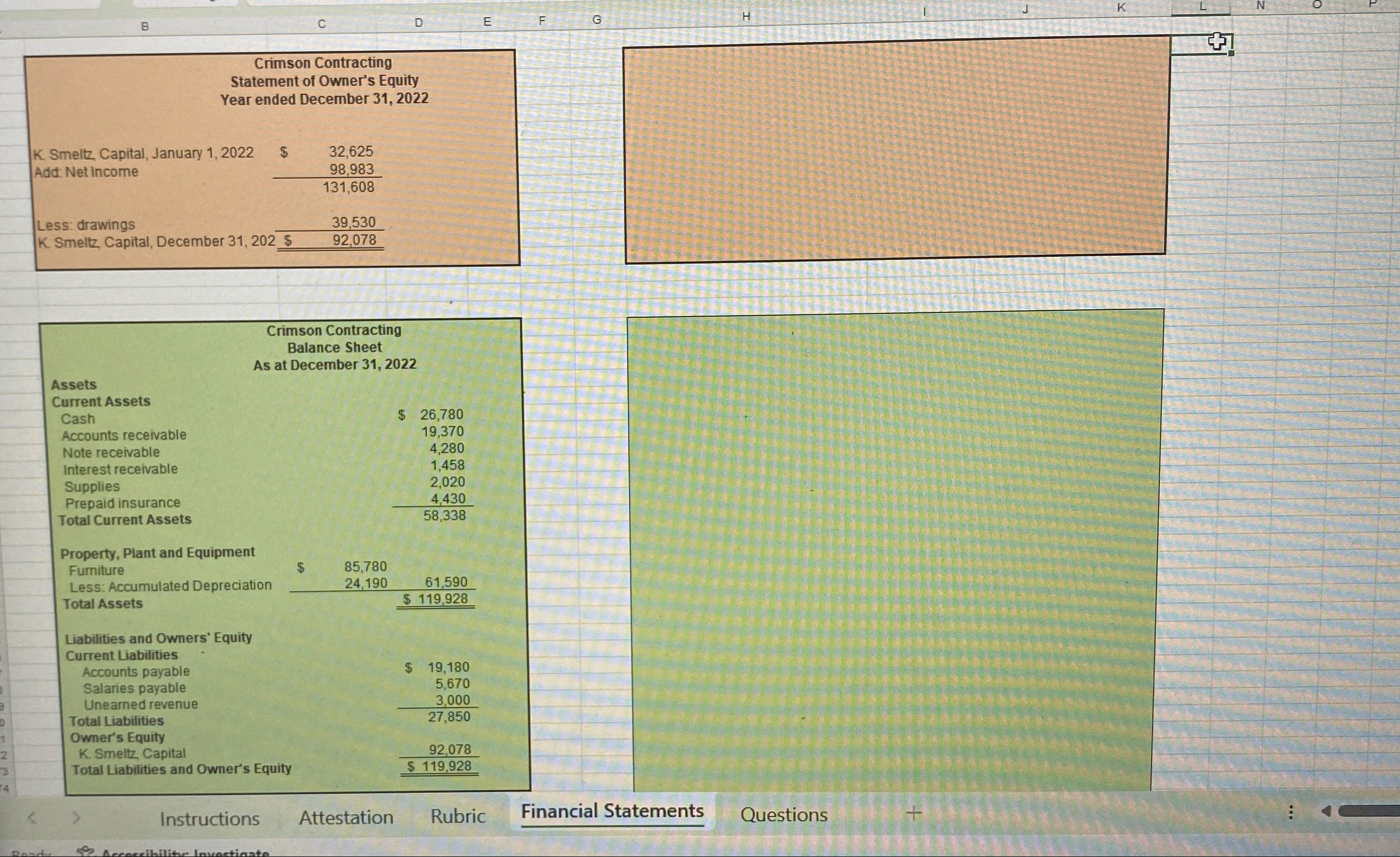  \table[[\table[[K Smeltz Capital, January 1,2022],[Add: Net Income]],\table[[imsol],[nent],[dedD 