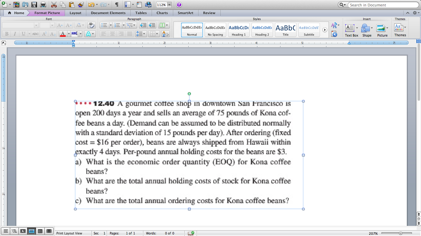 A Home 12% Format Picture Layout Document Elements Tables Charts smartArt