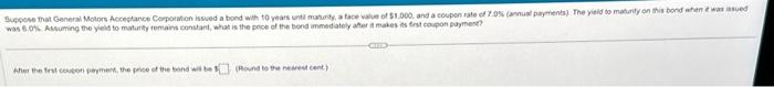 that General Motors Acceptance Corporation issued a bond with 10 years until