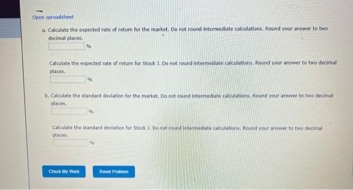 Stock 3 have the following probability distributions: The data has been collected